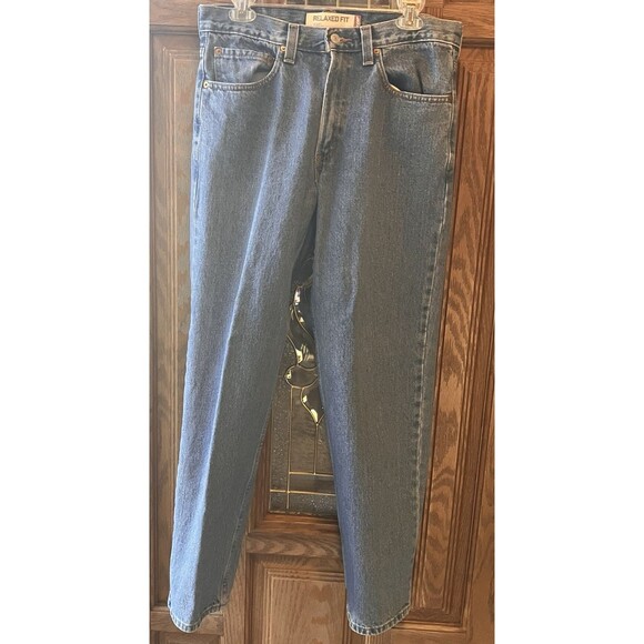 Levi's 550 Jeans Men 32x30 Blue Medium Wash Relaxed Fit Baggy Red Tab Work EUC - Picture 1 of 16